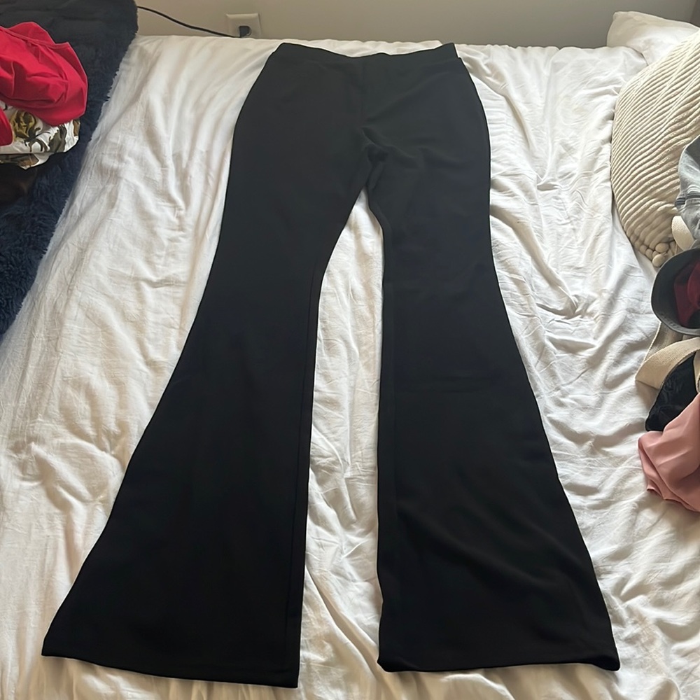 asos tall fit black work pants